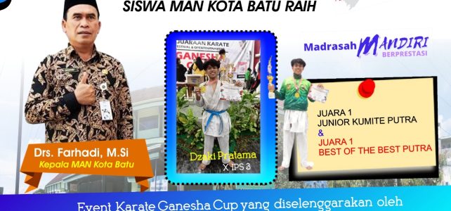 Siswa MAN Kota Batu sebagai Best of The Best Putra di Even Karate Ganesha Cup II