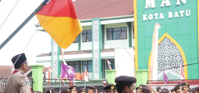 Sambut Ambalan Baru, Patria Manggala MAN Kota Batu Adakan Apel Orientasi Tegak Tamu